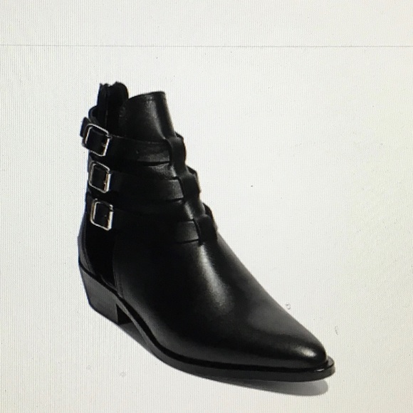 AllSaints Naomi Cutout Leather BootieMSRP $298 Size 6M NWT...